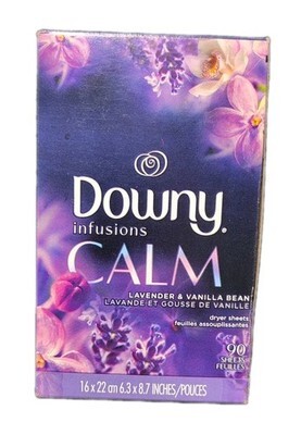 Downy Infusions CALM Dryer Sheets Lavender & Vanilla Bean 90 Count New Sealed  Item image 7