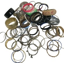 Bangle Bracelet Lot Vintage To Mod metal plastic boho bling stack layer lbs - £19.67 GBP