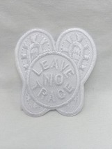 Leave No Trace White Embroidered Iron On Patch 2&quot; - £7.77 GBP