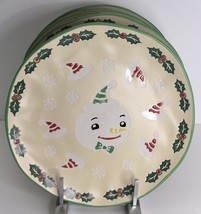 4 Dinner Plates Santa Snowman Cream Vintage Vibes 11” Eli + Ana NEW - $54.40