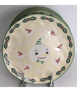 4 Dinner Plates Santa Snowman Cream Vintage Vibes 11” Eli + Ana NEW - $74.40 CAD