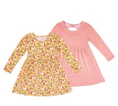 Two (2) Member&#39;s Mark™ Girl&#39;s Size 3T ~ Long Sleeve All-Over Print Knit Dress -1 - £17.93 GBP