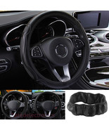 Universal Car Accessories Steering Wheel Cover Black Leather Anti-slip G... - $226.95 MXN