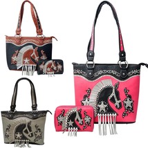 Western Horse Handbag Fringed Conceal Carry Handbag Tote Country Purse W... - £33.73 GBP+