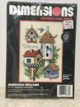 NEW Birdhouse Welcome  5x7 Inch Counted Cross Stitch Complete Kit - $185.23 MXN