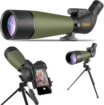 Gosky Updated 20-60X80 Spotting Scopes With Tripod, Carrying Bag And, Green - $181.99