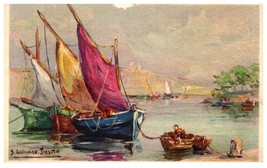 Sailing Fishing Vessel Sea Boats Watercolor Printed Unused Postcard-
sho... - £24.11 GBP