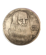 RARE Italian Artist Renaissance Italy  LEONARDO DA VINCI AVIATION Medal - €32,70 EUR