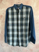 On the Brink cotton Front button Long sleeve shirt youth size L 16-18 - £20.19 GBP
