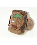 Messicano Motociclista Anello Con Cavalli E Smalto Accenti Misura 11.5 - $865.69