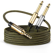 3.5Mm To 1/4 Stereo Cable 50Ft, 1/8&quot; Trs To Dual 1/4&quot; Ts Mono 3.5Mm To 2... - $68.99