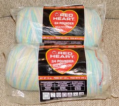 Lot 2 Red Heart 3/4 Pounder Hushabye 930 Yarn Crochet Knit 4ply 6oz NEW - $36.62