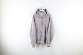 Vtg 60s Streetwear Mens XL Blank Triblend Full Zip Hoodie Sweatshirt Gray USA - £85.60 GBP