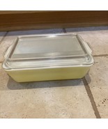 Light Yellow Vintage Pyrex Covered Oven Safe Refrigerator Leftover Dish - $40.27 CAD