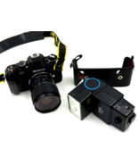 Vintage Nikon N2000 Camera w/ Tamron 28-70mm Lens &amp; Vivitar 3700 Flash - £58.34 GBP