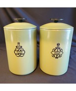 Vintage West Bend Aluminum Avocado Green 2 Piece Canister Set Flour Suga... - $26.94 CAD