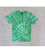 NEW Gilden Men’s Lime Green Blue Spiral Ice Tie Dye Short Sleeve Shirt M... - $21.56