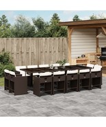  Patio Dining Set Set of 14 Brown - $35,086.20 MXN