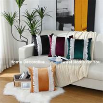 22&quot;x22&quot; Vintage Velvet With Tassle Throw Pillow Covers Sofa Bed Cushion Covers  - £16.38 GBP+