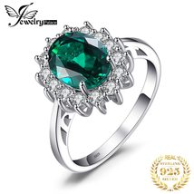 Princess Diana Simulated Green Emerald Engagement Ring - £23.95 GBP