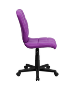 Chic Mid-Back Purple Quilted Vinyl Swivel Task Office Chair - $3,287.83 MXN