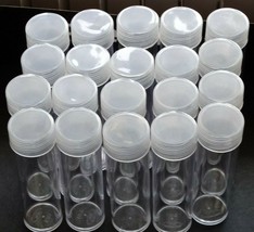 You Pick 30 BCW Penny,Nickel,Dime,Quarter,Half Dollar Round Plastic Coin Tubes - £18.83 GBP