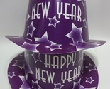 Lot of 2 Beistle Happy New Year Paper Top Hat, Purple, Age 14+ - £10.19 GBP