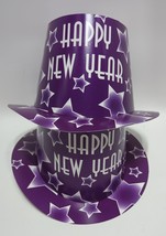 Lot of 2 Beistle Happy New Year Paper Top Hat, Purple, Age 14+ - £10.28 GBP