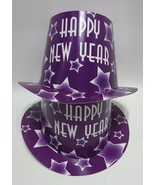 Lot of 2 Beistle Happy New Year Paper Top Hat, Purple, Age 14+ - $236.30 MXN