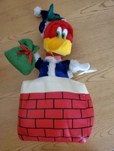 Vintage 13” Woody Woodpecker Santa Plush Stuffed Chimney Christmas Toy C... - £18.73 GBP