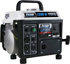 Gas-Powered Portable Generator, 1200W, Black/White, Pulsar Pg1202Sa,, 200W. - £152.79 GBP