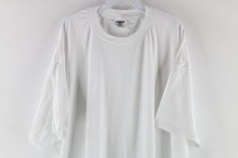 NOS Vintage Streetwear Mens 3XL Blank Heavyweight Short Sleeve T-Shirt White - £38.96 GBP