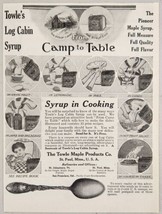 1910 Print Ad Log Cabin Syrup Camp to Table Towle Maple Products St Paul,MN - £11.48 GBP