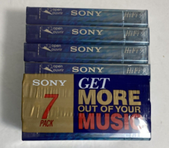 Sony Hifi 90 HF Type 1 Normal Bias 120 Cassette Tapes Music Voice Pack of 7 New - £7.80 GBP