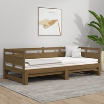 Pull-out Day Bed Honey Brown Solid Wood Pine 2x(80x200) cm - £111.65 GBP