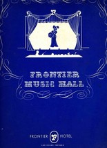 Frontier Music Hall Dinner Menu Frontier Hotel Las Vegas Nevada 1974 - £34.45 GBP