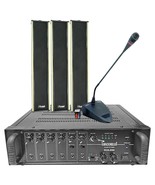 Commercial Paging System w/ 1x 250W Amplifier, 8x 30W Wal... - $549.00