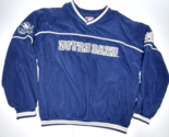 Notre Dame Pullover Jersey Lined Windbreaker Blue XL Leprechaun Vtg Colo... - $47.88