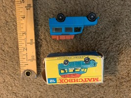 Matchbox Lesney No.12c Land Rover Safari En Rare Type &#39;F2&#39; Séries Boîte - $156.98