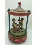Anri/ Thorens Carousel Music Box Tune Is Camelot Wooden Works Vintage La... - £29.54 GBP