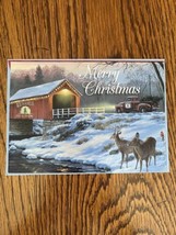 Red Truck Christmas Card &amp; Envelope Darrell Bush. Free Shipping - £3.94 GBP