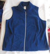 Blair Womens Scandia Fleece Vest Size Large Zipper Front White New Witho... - £17.31 GBP