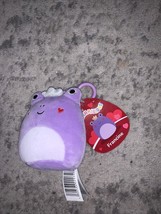 Squishmallow Kellytoy Mini Plush Clip On 3.5&quot; Francine the Frog Valentines 2024 - £7.33 GBP