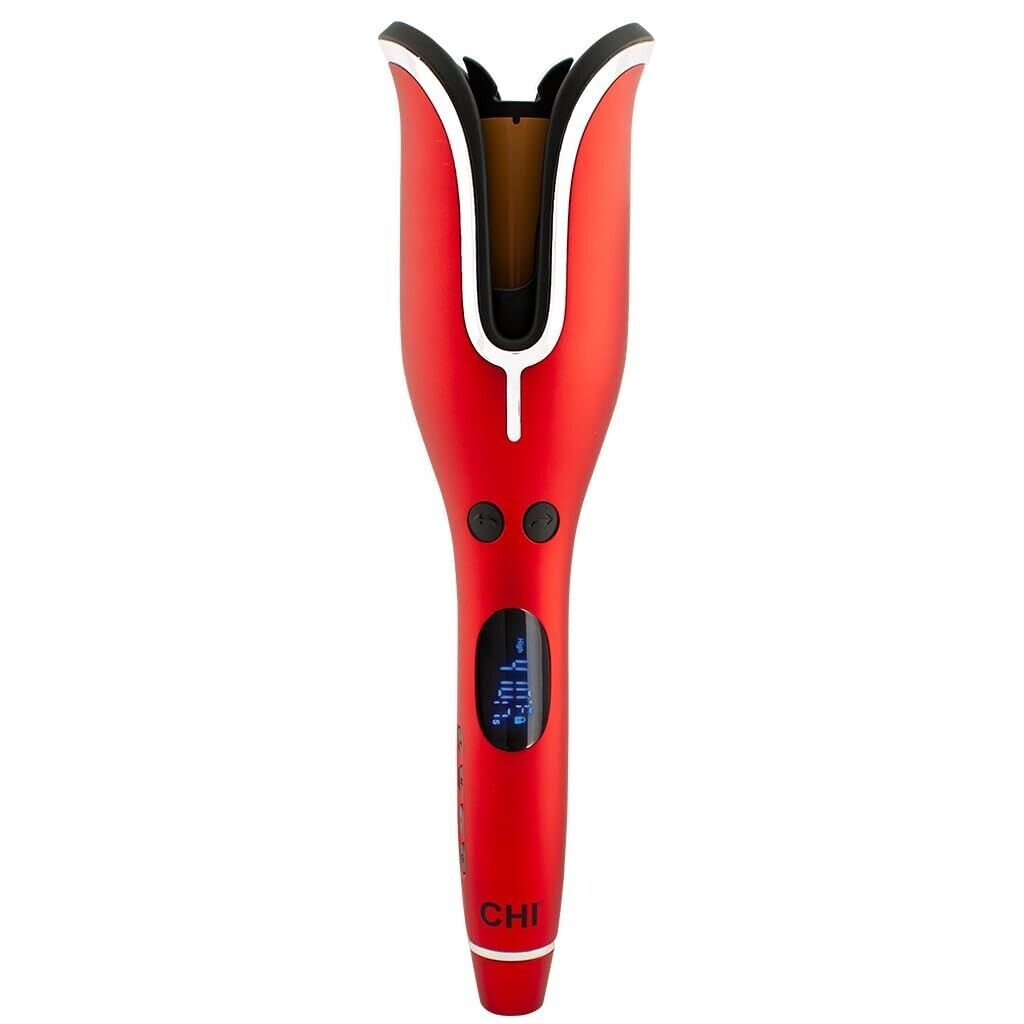Open box - CHI Spin N Curl Ceramic Rotating Curler, Ruby Red. Ideal for Shoulder - $59.40