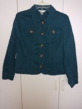 CHRISTOPHER &amp; BANKS LADIES BUTTON LIGHTWEIGHT JACKET-M-BARELY WORN-BRUSH... - $11.29