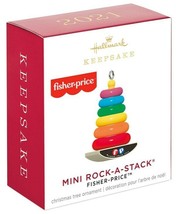 Hallmark Mini Rock-A-Stack  Fisher Price  Miniature Ornament 2021 - £16.81 GBP