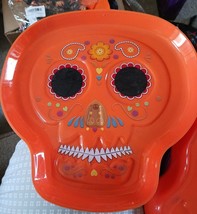 Halloween Sugar Skull Serving Tray Assortment Pba Free Orange Colors - £1.97 GBP