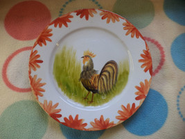 Vintage Rooster Hand Painted Plate - £9.82 GBP