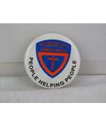 Vintage Ambulance Pin - Toronto Ambulance People Helping - Celluloid Pin - $15.00