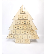 13 Inch Tall Christmas Tree Shaped Advent Calendar, 24 Drawers, Unfinish... - $19.79